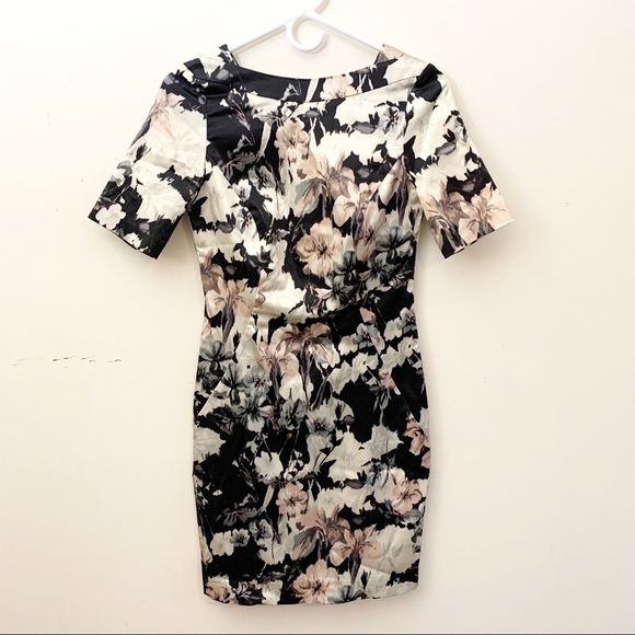 Veronika Maine Floral Pattern Sheath Mini Dress - Picture 3 of 10